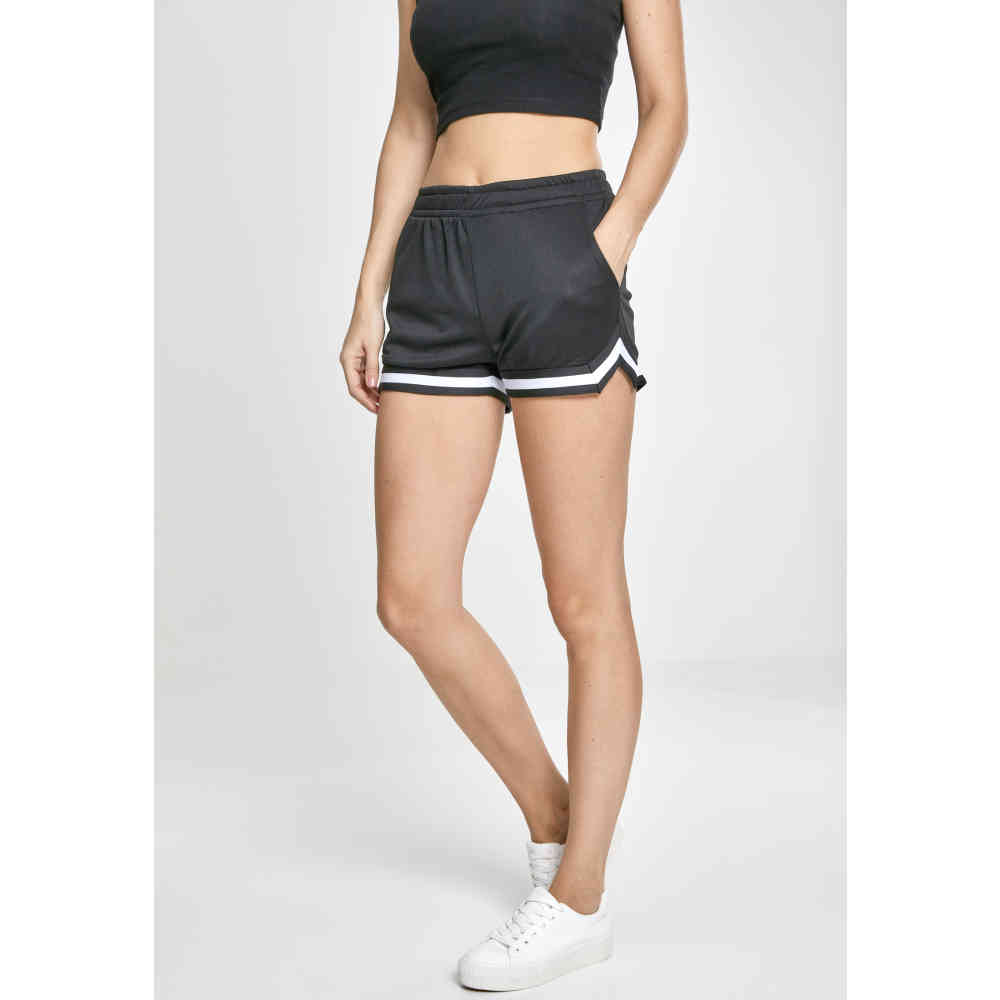 Urban Classics - Stripes Mesh Korte broek - Zwart